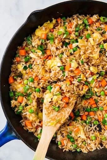 Veg Fried Rice served at Paul's Hotel Bhedetar